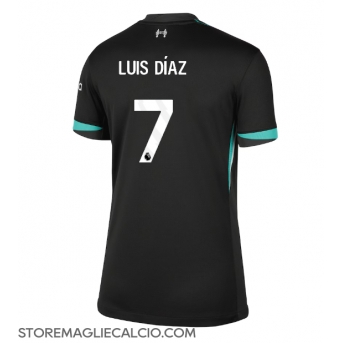 Liverpool Luis Diaz #7 Maglia Gara Trasferta Repliche 2024-25 Donna